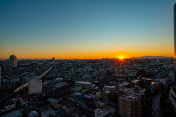 Early Winter Cityview in Tokyo Japan