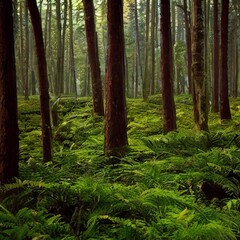 3d illustration of forest