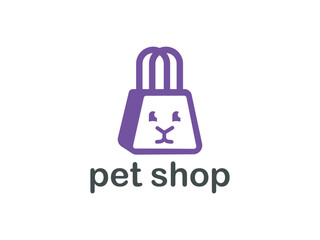dog logo design vector for animal or pet shop business