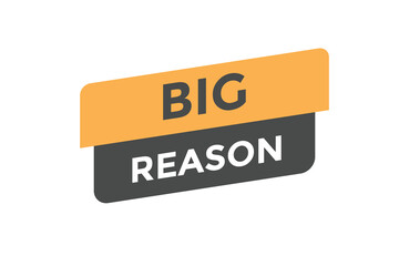 Big reason button web banner templates. Vector Illustration
