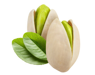 Delicious pistachios cut out