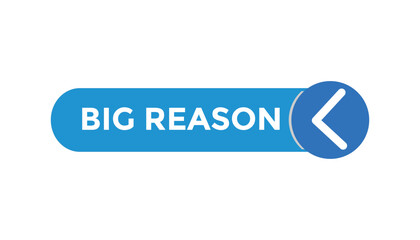 Big reason button web banner templates. Vector Illustration
