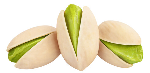 Delicious pistachios cut out