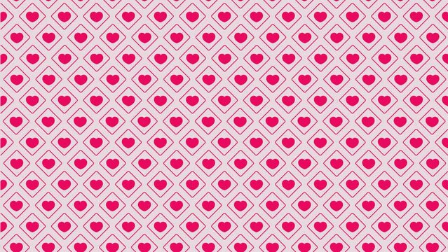 Valentines Day Colorful Hearts Background Seamless Looping