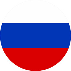 Fototapeta premium Russia flag round shape 2023020412
