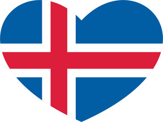 Obraz premium Iceland flag heart shape 2023020433