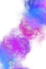 Fototapeta premium Abstract Brush Gradient Nebula Cloud Galaxy Corner Frame Border PNG