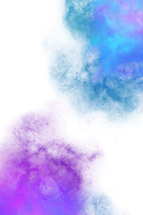 Abstract Brush Gradient Nebula Cloud Galaxy Corner Frame Border PNG