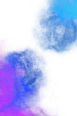 Abstract Brush Gradient Nebula Cloud Galaxy Corner Frame Border PNG
