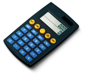 Black modern calculator