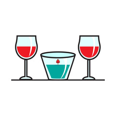 Wine Glasses + Candle
