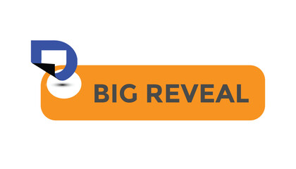 Big reveal button web banner templates. Vector Illustration

