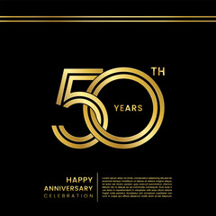 50th anniversary celebration logo design concept. Logo Vector Template