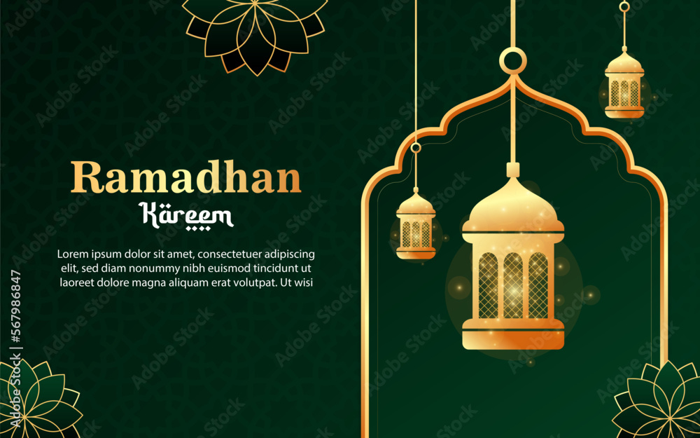 Wall mural Ramadan Kareem traditional Islamic festival background religion.