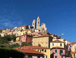 Fototapeta na wymiar view of the town in Italy Ligurian Coast