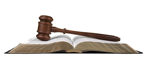 Gavel Over the Opened Law Book