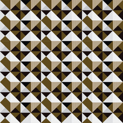 Brown Square and Triangle seamless geometric pattern