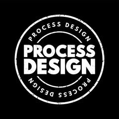 Fototapeta premium Process Design text stamp, concept background