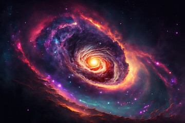 Galaxy background image, Ai generated