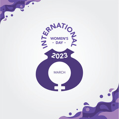International Women's Day 8 march , typography modern style