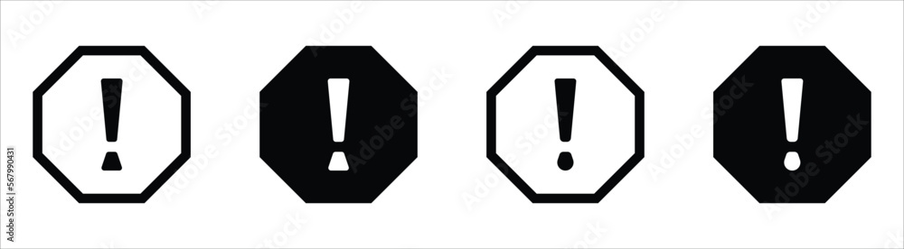 Poster exclamtion mark icon set. error icon collections symbol sign, vector illustration