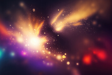 Abstract Miky Way Galaxy photograph for background purpose. image contain soft focus and noise due to long expose and high iso. Generative AI