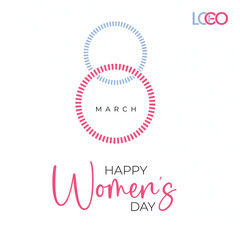 International women's day Typography poster. vector illustration