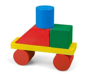 Car Made of Toy Blocks
