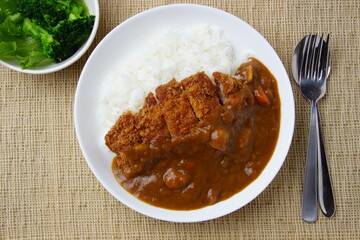 カツカレー　カレーライス