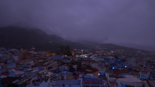 Chefchaouen Blue City Morocco time lapse