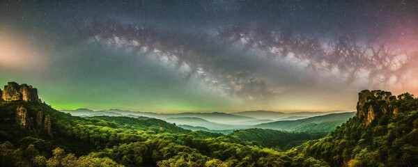 rainbow over the mountains