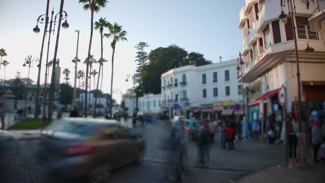 Morocco Tangier city time lapse