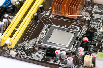 processor of a computer on a motherboard