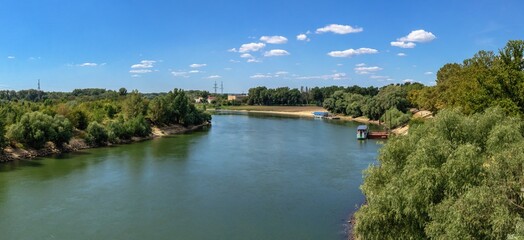 Fototapeta premium Dniester river in Tiraspol, Transnistria