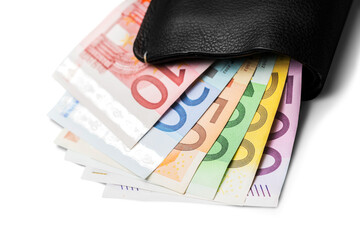 Euro Bills in a Wallet