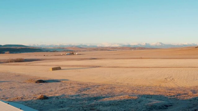 Farmland Morning Near Alberta Foothills