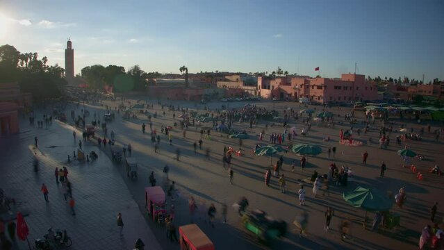 Morocco Marrakesh city time lapse