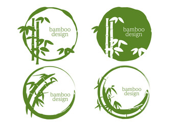 竹　竹林　水彩風　墨絵　背景イラスト