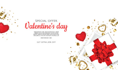 Valentine's day, February 14. Vector illustrations of love, heart, gift, champagne glasses, confetti sweets. Drawings for postcard, card, congratulations and poster.