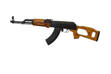 ak-47 military rifle isolated 