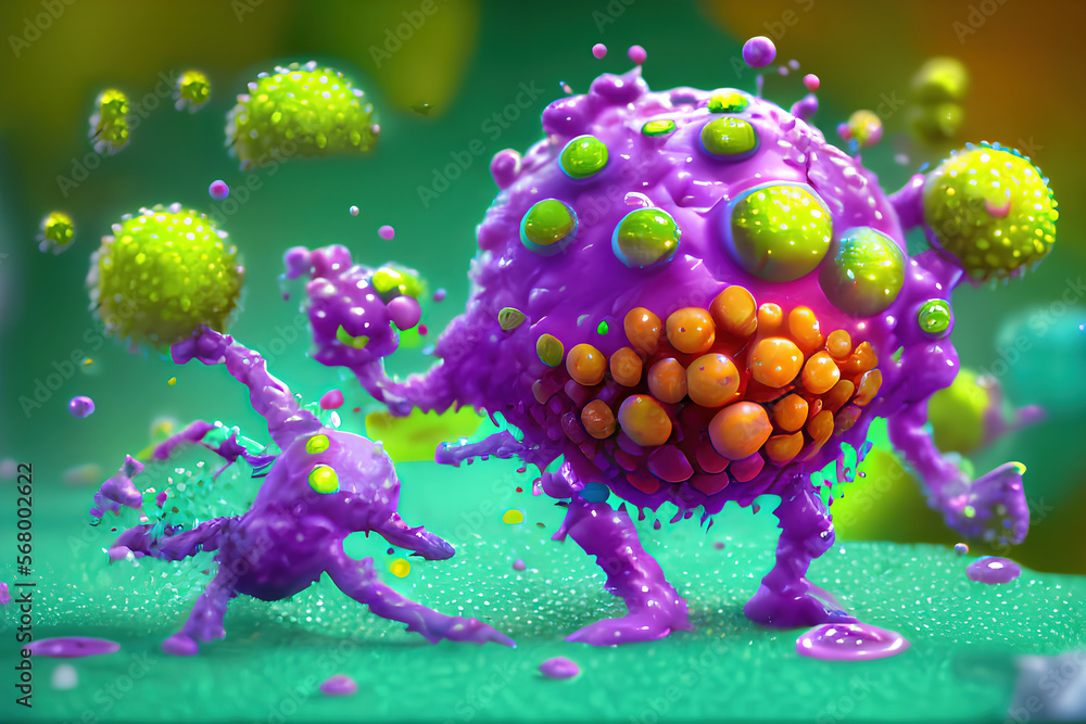 Poster micro world, created with generative ai technology