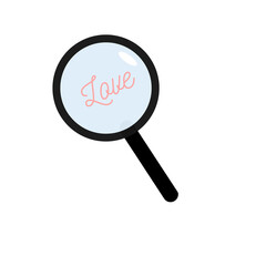 where you can find love valentine element isolated icon magnifying glass