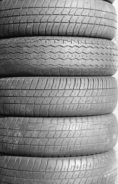 old worn out summer tires