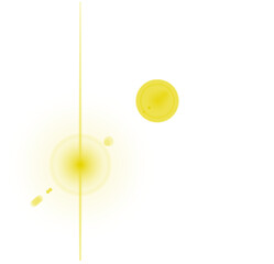 Overlays, overlay, light transition, effects sunlight, lens flare, light leaks. High-quality stock PNG image of sun rays light overlays yellow flare glow isolated on transparent background for design