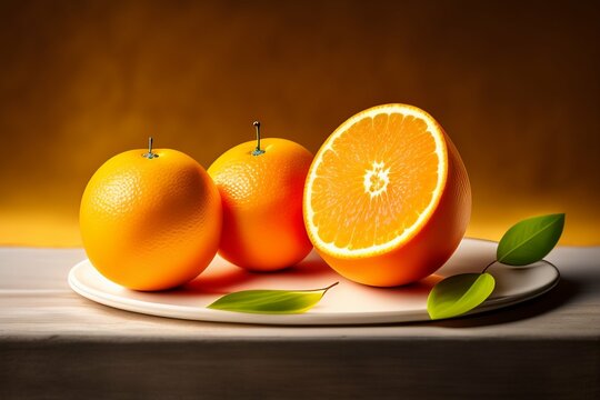 fruit on a plate Generative AI