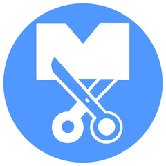 Cutting cloth Vector Icon

