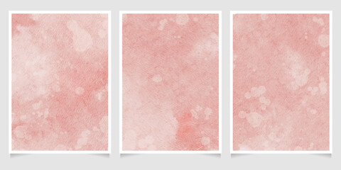 pale pink watercolor wet wash splash 5x7 invitation card background template collection