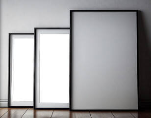 Frame mockup in modern home interior background Mockup wall. Generative AI	