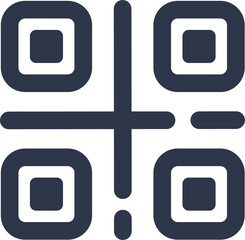 Obraz premium QR code icon in black colors. Scan QR code signs illustration.