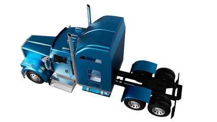 Fototapeta premium 3D render of truck for far delivery